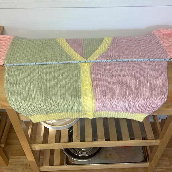 Princess Polly Naomi multicoloured V neck oversized cardigan women’s size L/XL - Picture 10 of 14